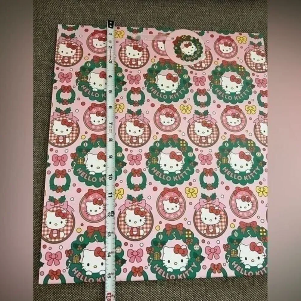 Hello Kitty Happy Holiday's Pink Wrapping Paper Set